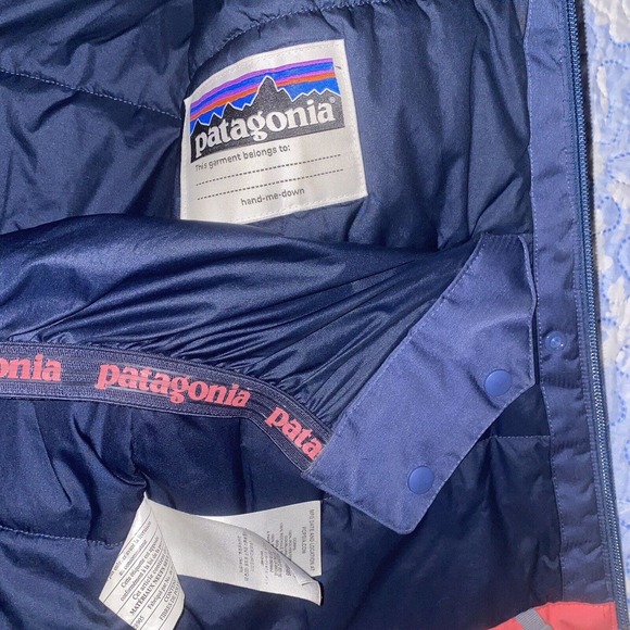Patagonia Girl’s Snowbelle Jacket Blue / Pink Size Large 12 Used/Preown‎ - Picture 7 of 13
